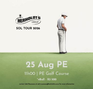 HG Sol Tour - PE - Tee Off with Herholdt's SOL Tour 2026!

This national series of golf days is designed to bring together key suppliers, valued clients, and industry stakeholders for meaningful relationship-building and brand exposure.

Join us in setting the stage for a year of connection, competition, and collaboration.